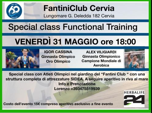 31 Maggio 2019 - Special Class Functional Training con Igor Cassina e Alex Viligiardi