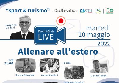 Evento online su allenatori all'estero, sport e turismo, con esperti illustri.
