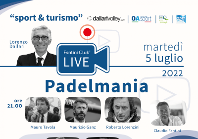 Evento live su sport e turismo con ospiti illustri, 5 luglio 2022.