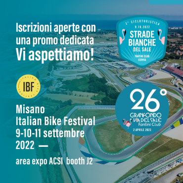 ISCRIZIONI APERTE IN OCCASIONE DELL' ITALIAN BIKE FESTIVAL 