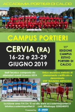 Dal 16 al 29 Giugno 2019 - Accademia dei Portieri Camp 
