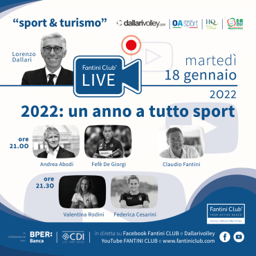 CS_17-01-2022_2022: un anno a tutto sport. Ritornano gli appuntamenti con Fantini Club Live.